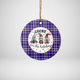 Clan Ochterlony Tartan Tartan Crest Gnome Round Ceramic Ornament IT87 Ochterlony Tartan Tartan Christmas