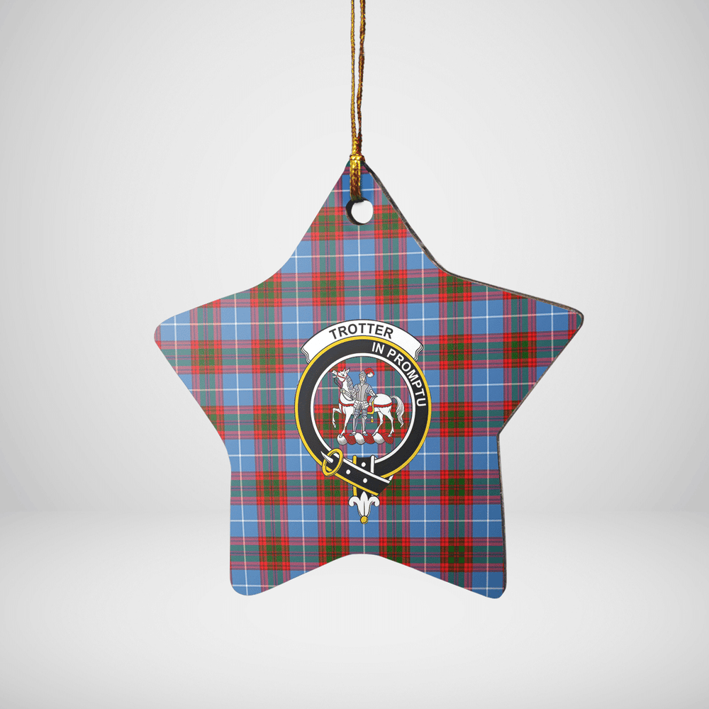 Clan Trotter Tartan Crest Star Ceramic Ornament WF71 Trotter Tartan Tartan Christmas