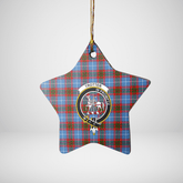 Clan Trotter Tartan Crest Star Ceramic Ornament WF71 Trotter Tartan Tartan Christmas