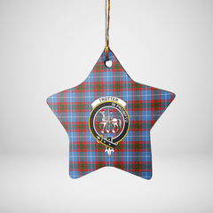 Clan Trotter Tartan Crest Star Ceramic Ornament WF71 Trotter Tartan Tartan Christmas
