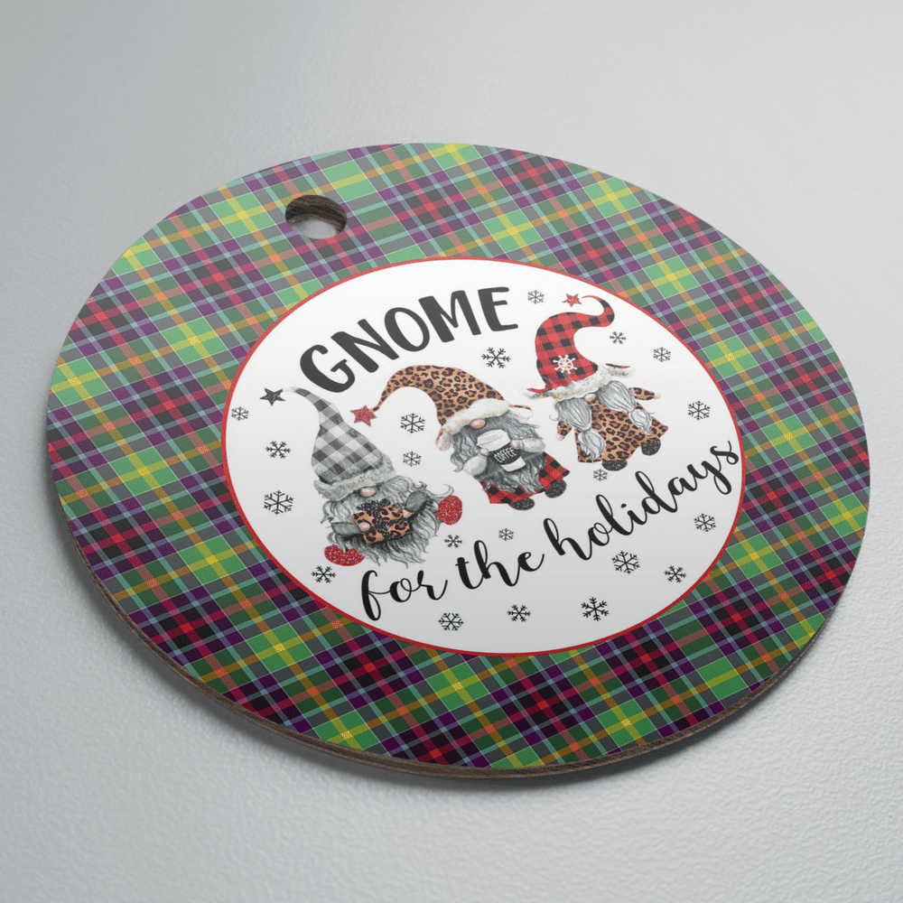 Clan Clephane Tartan Tartan Crest Gnome Round Ceramic Ornament XP15 Clephane Tartan Tartan Christmas
