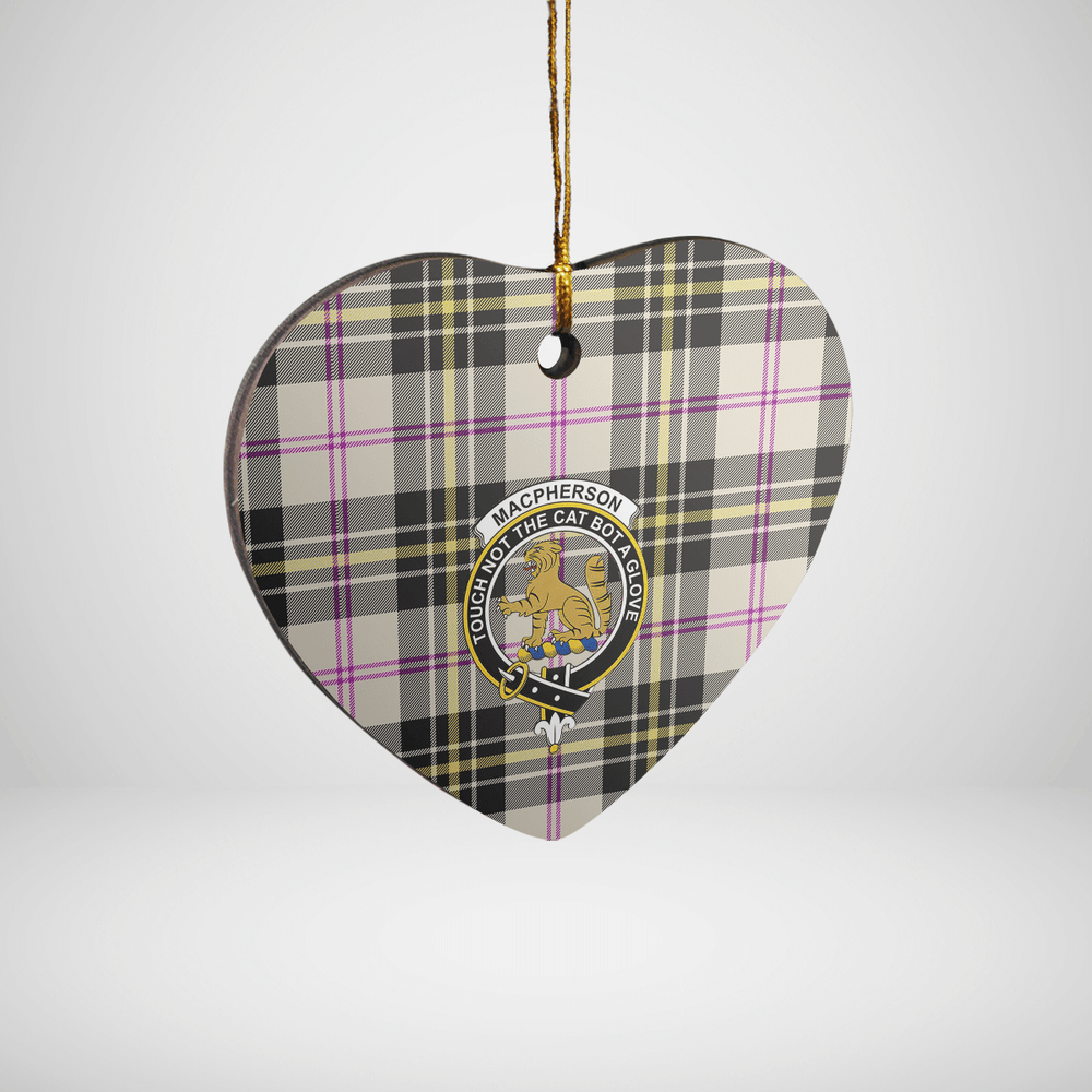 Clan MacPherson Dress Ancient Tartan Crest Heart Ceramic Ornament LE21 MacPherson Dress Ancient Tartan Tartan Christmas