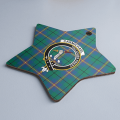 Clan Carmichael Ancient Tartan Crest Star Ceramic Ornament BW97 Carmichael Ancient Tartan Tartan Christmas