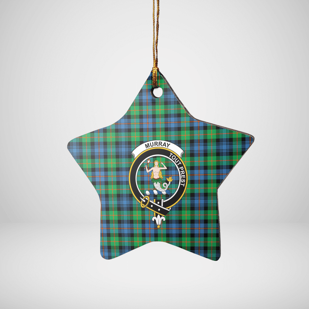 Clan Murray of Atholl Ancient Tartan Crest Star Ceramic Ornament PQ72 Murray of Atholl Ancient Tartan Tartan Christmas