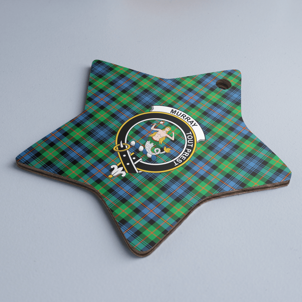 Clan Murray of Atholl Ancient Tartan Crest Star Ceramic Ornament PQ72 Murray of Atholl Ancient Tartan Tartan Christmas