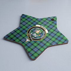 Clan Murray of Atholl Ancient Tartan Crest Star Ceramic Ornament PQ72 Murray of Atholl Ancient Tartan Tartan Christmas