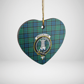 Clan MacCallum Ancient Tartan Crest Heart Ceramic Ornament MH75 MacCallum Ancient Tartan Tartan Christmas