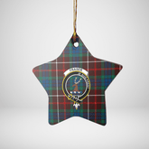 Clan Fraser Hunting Ancient Tartan Crest Star Ceramic Ornament IC84 Fraser Hunting Ancient Tartan Tartan Christmas