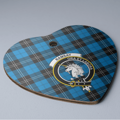 Clan Ramsay Blue Ancient Tartan Crest Heart Ceramic Ornament SL23 Ramsay Blue Ancient Tartan Tartan Christmas