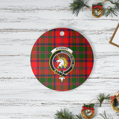 Clan Stewart of Appin Modern Tartan Crest Round Ceramic Ornament QT99 Stewart of Appin Modern Tartan Tartan Christmas