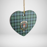 Clan Melville Tartan Crest Heart Ceramic Ornament SJ77 Melville Tartan Tartan Christmas