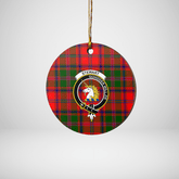 Clan Stewart of Appin Modern Tartan Crest Round Ceramic Ornament QT99 Stewart of Appin Modern Tartan Tartan Christmas