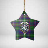 Clan Inglis Modern Tartan Crest Star Ceramic Ornament BX47 Inglis Modern Tartan Tartan Christmas