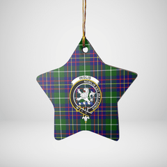 Clan Inglis Modern Tartan Crest Star Ceramic Ornament BX47 Inglis Modern Tartan Tartan Christmas