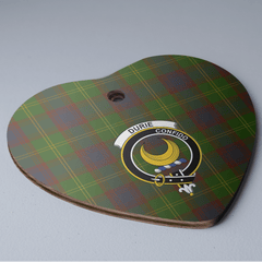 Clan Durie Tartan Crest Heart Ceramic Ornament FZ14 Durie Tartan Tartan Christmas