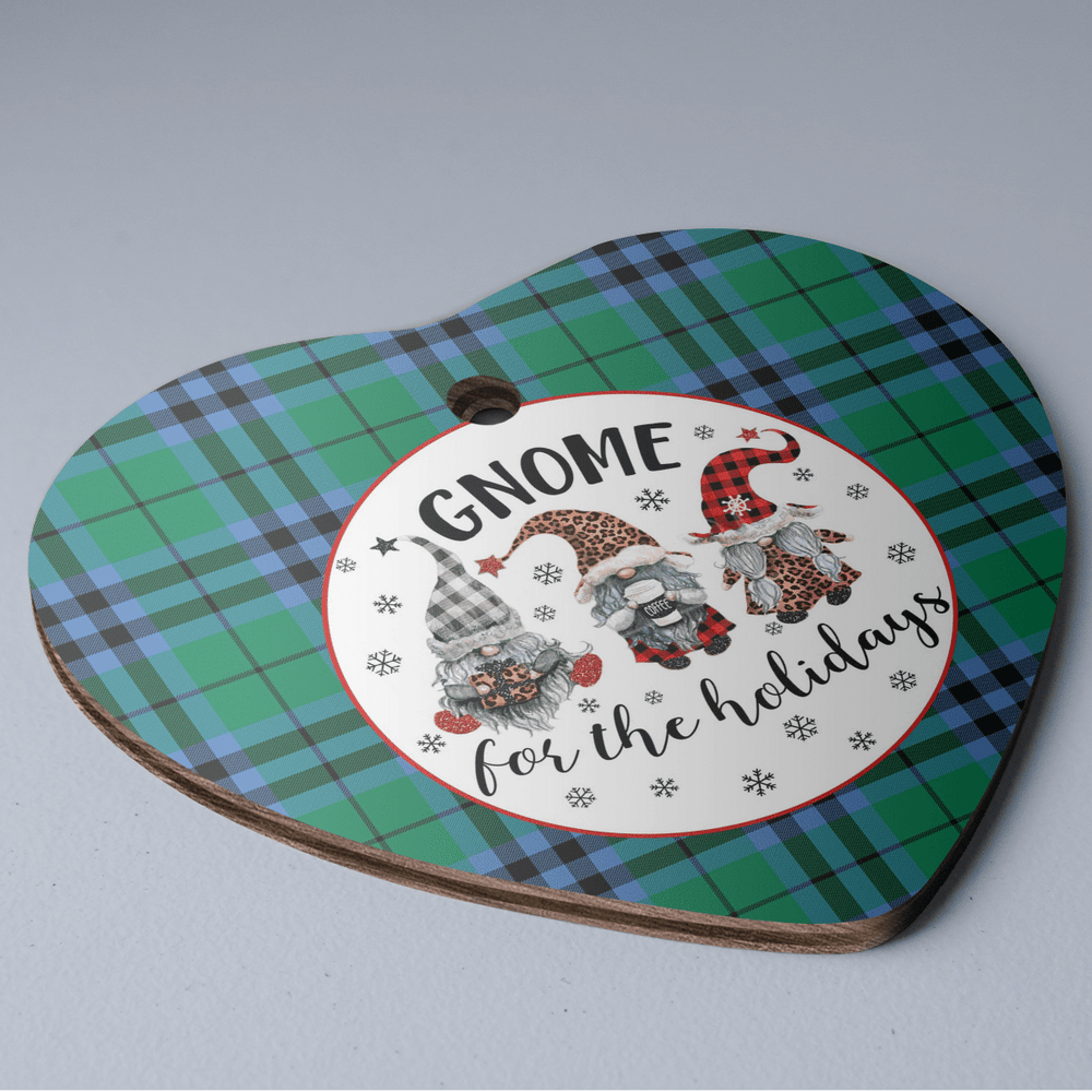 Clan Keith Ancient Tartan Tartan Crest Gnome Heart Ceramic Ornament QB13 Keith Ancient Tartan Tartan Christmas