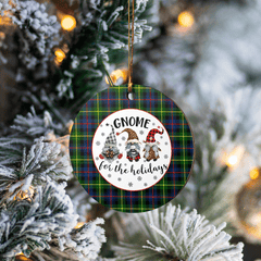 Clan Farquharson Modern Tartan Tartan Crest Gnome Round Ceramic Ornament HO50 Farquharson Modern Tartan Tartan Christmas