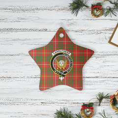 Clan Carruthers Tartan Crest Star Ceramic Ornament OB47 Carruthers Tartan Tartan Christmas