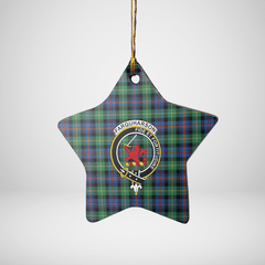 Clan Farquharson Ancient Tartan Crest Star Ceramic Ornament UN74 Farquharson Ancient Tartan Tartan Christmas