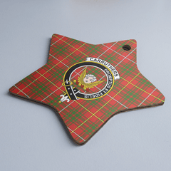 Clan Carruthers Tartan Crest Star Ceramic Ornament OB47 Carruthers Tartan Tartan Christmas