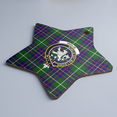 Clan Inglis Modern Tartan Crest Star Ceramic Ornament BX47 Inglis Modern Tartan Tartan Christmas