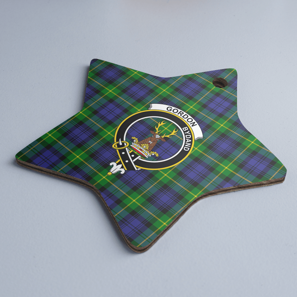 Clan Gordon Modern Tartan Crest Star Ceramic Ornament AR97 Gordon Modern Tartan Tartan Christmas