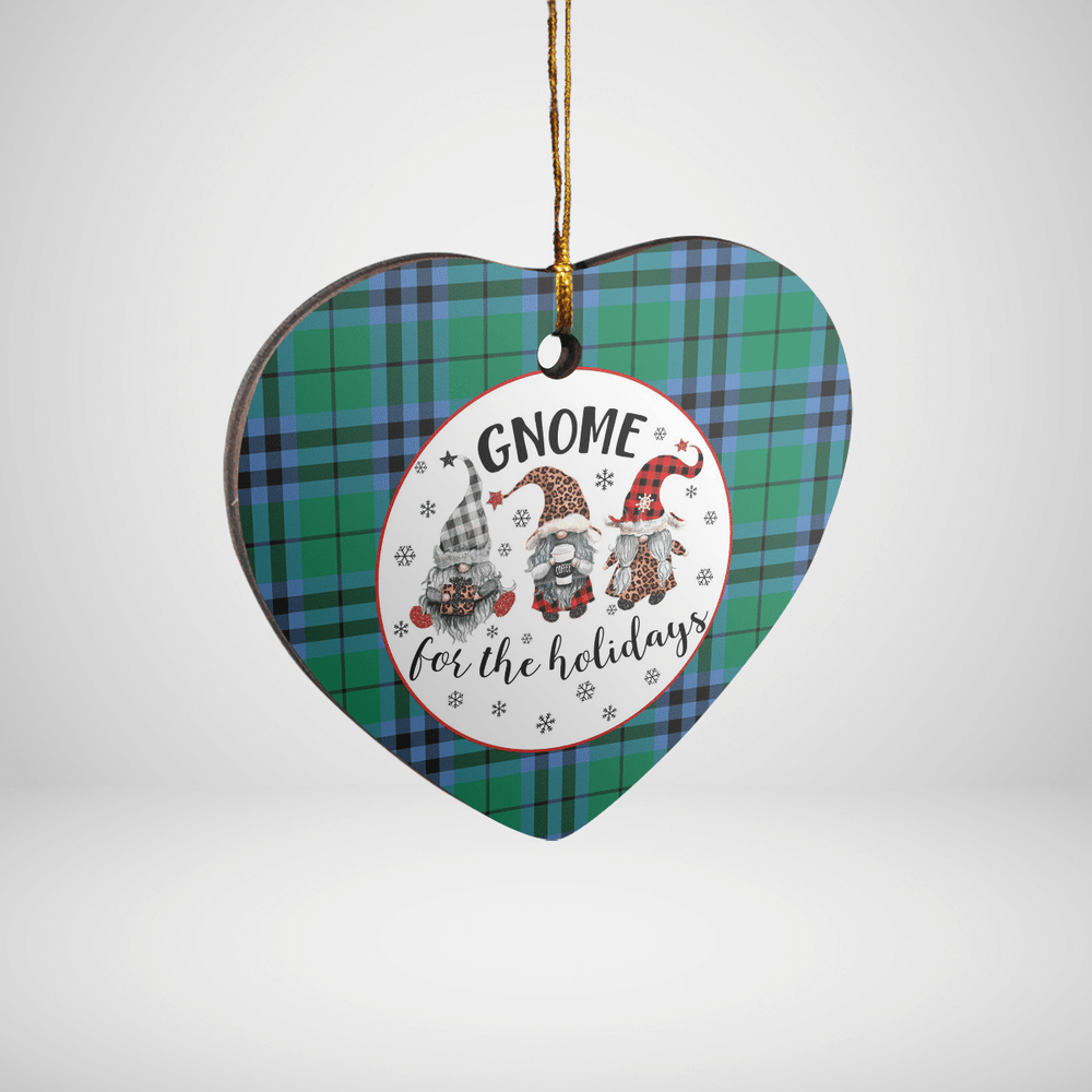 Clan Keith Ancient Tartan Tartan Crest Gnome Heart Ceramic Ornament QB13 Keith Ancient Tartan Tartan Christmas