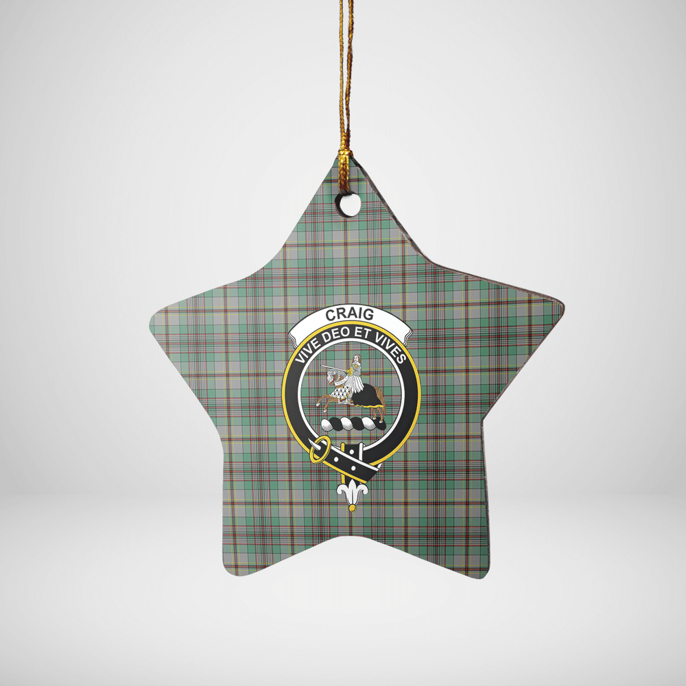 Clan Craig Tartan Crest Star Ceramic Ornament AJ89 Craig Tartan Tartan Christmas