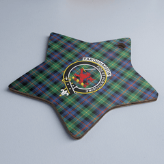 Clan Farquharson Ancient Tartan Crest Star Ceramic Ornament UN74 Farquharson Ancient Tartan Tartan Christmas