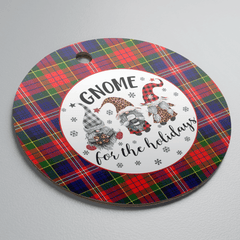 Clan MacPherson Modern Tartan Tartan Crest Gnome Round Ceramic Ornament PF34 MacPherson Modern Tartan Tartan Christmas