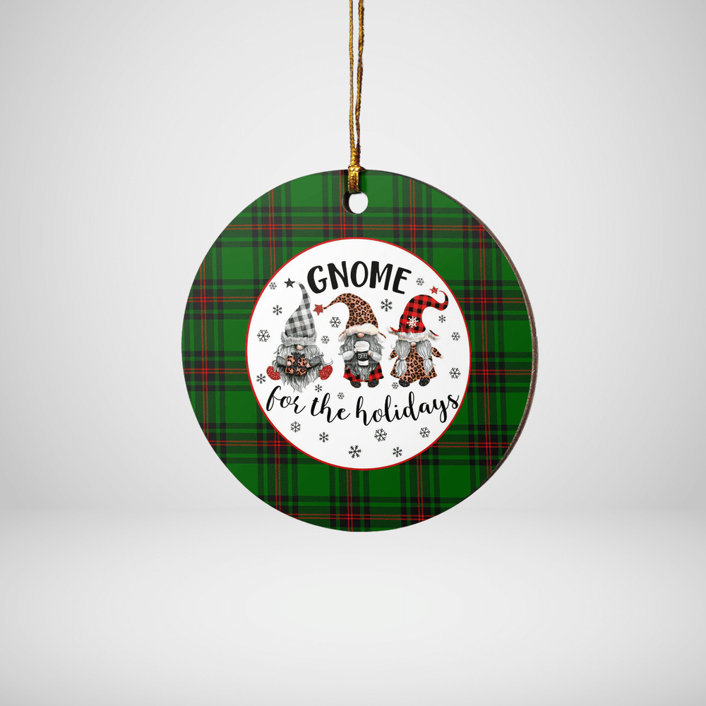 Clan Primrose (Fife) Tartan Tartan Crest Gnome Round Ceramic Ornament ZH32 Primrose (Fife) Tartan Tartan Christmas