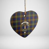 Clan MacLellan Modern Tartan Crest Heart Ceramic Ornament EF51 MacLellan Modern Tartan Tartan Christmas