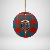 Clan Fraser Ancient Tartan Crest Round Ceramic Ornament TO89 Fraser Ancient Tartan Tartan Christmas