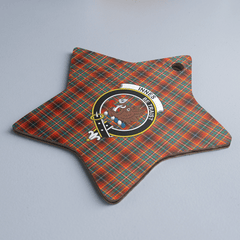 Clan Innes Ancient Tartan Crest Star Ceramic Ornament JT96 Innes Ancient Tartan Tartan Christmas