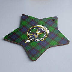 Clan Stewart Old Modern Tartan Crest Star Ceramic Ornament ES89 Stewart Old Modern Tartan Tartan Christmas