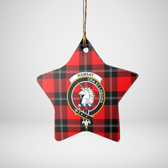 Clan Ramsay Modern Tartan Crest Star Ceramic Ornament KG99 Ramsay Modern Tartan Tartan Christmas