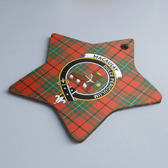 Clan MacAulay Ancient Tartan Crest Star Ceramic Ornament VV18 MacAulay Ancient Tartan Tartan Christmas