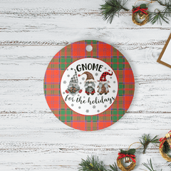 Clan Grant Ancient Tartan Tartan Crest Gnome Round Ceramic Ornament LQ30 Grant Ancient Tartan Tartan Christmas