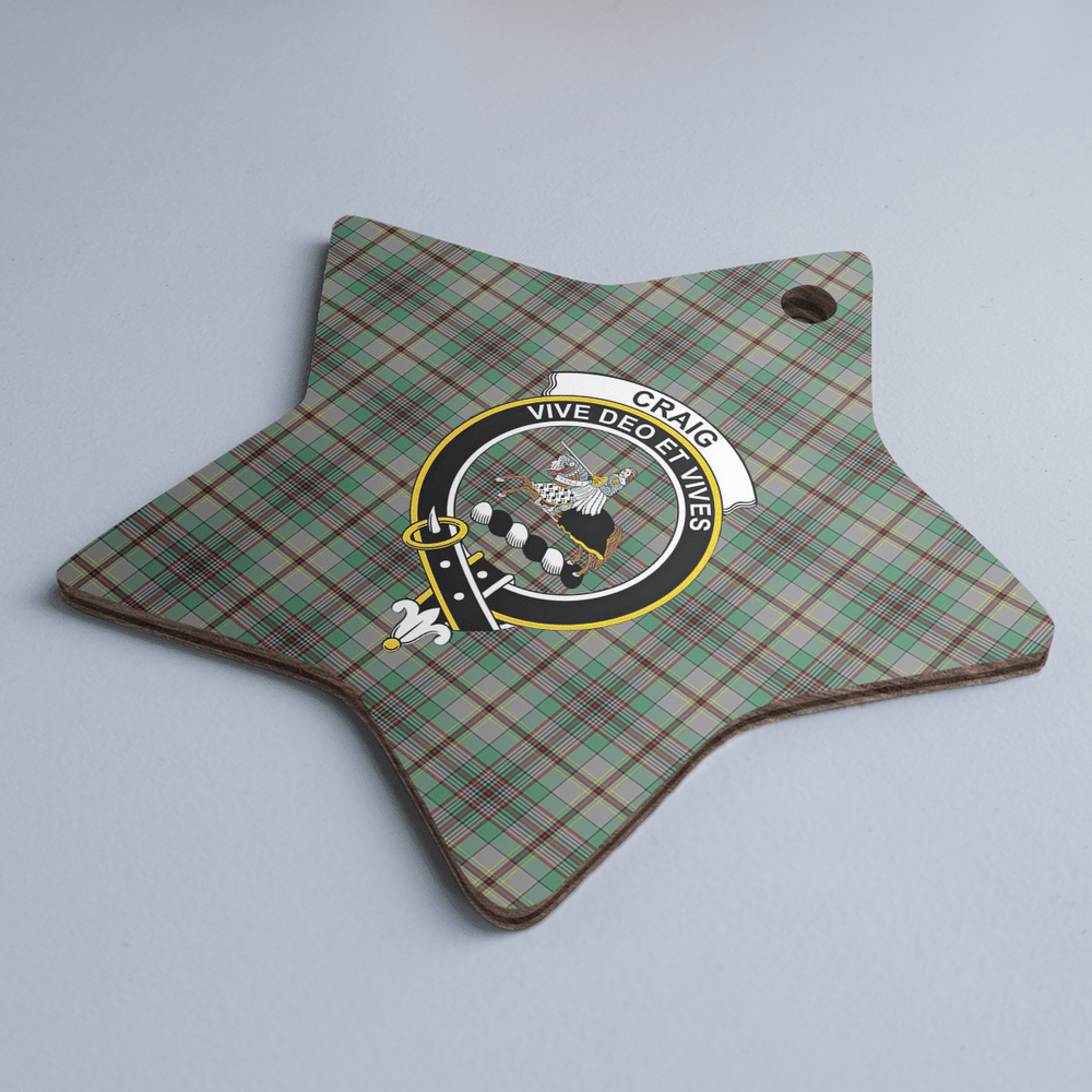 Clan Craig Tartan Crest Star Ceramic Ornament AJ89 Craig Tartan Tartan Christmas