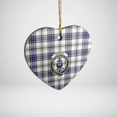 Clan Hannay Tartan Crest Heart Ceramic Ornament GY89 Hannay Tartan Tartan Christmas