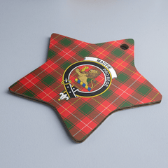 Clan MacFie Tartan Crest Star Ceramic Ornament VC50 MacFie Tartan Tartan Christmas