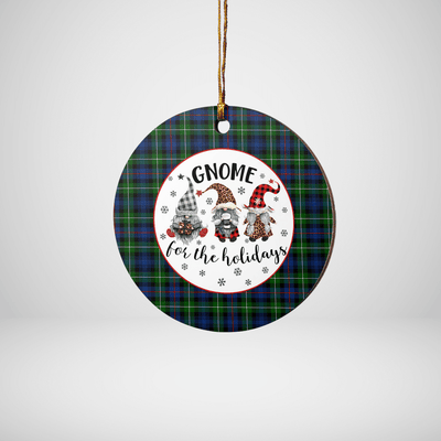 Clan MacKenzie Modern Tartan Tartan Crest Gnome Round Ceramic Ornament YK64