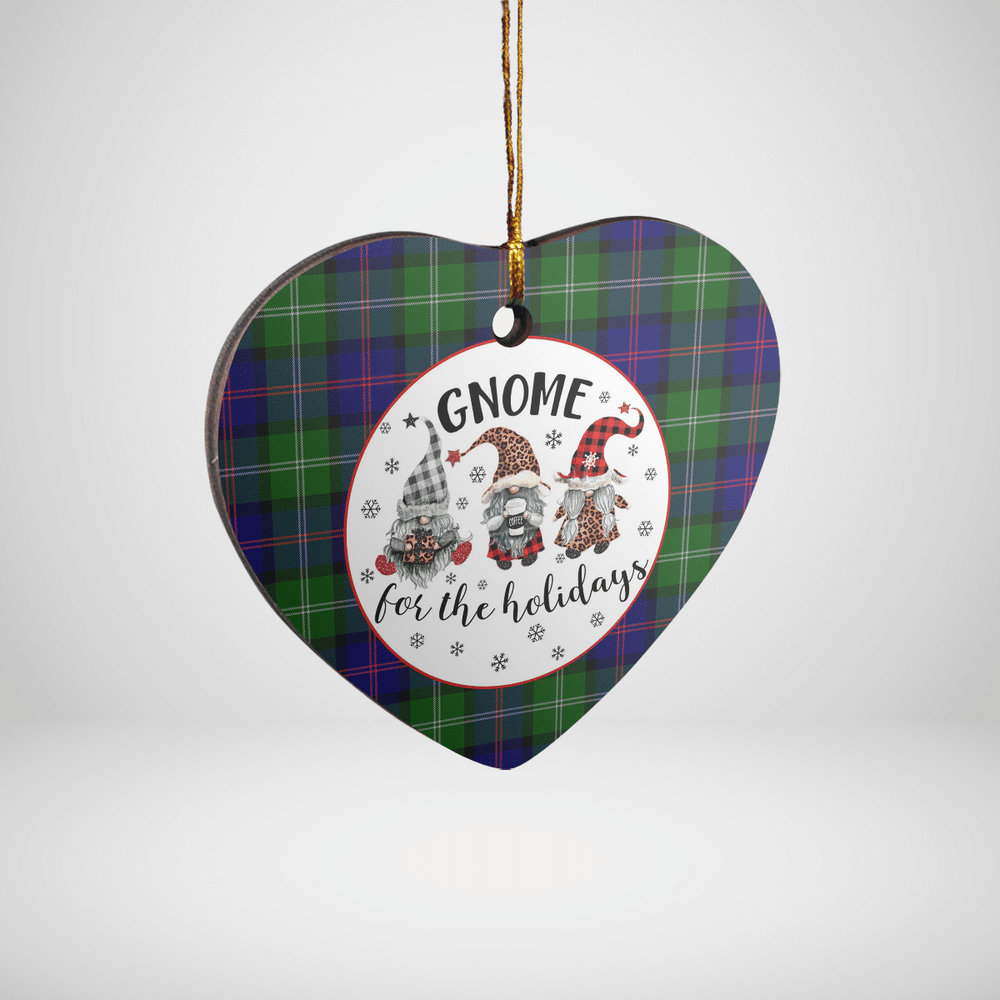 Clan MacThomas Modern Tartan Tartan Crest Gnome Heart Ceramic Ornament GZ61 MacThomas Modern Tartan Tartan Christmas