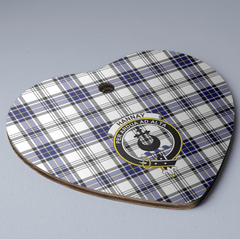 Clan Hannay Tartan Crest Heart Ceramic Ornament GY89 Hannay Tartan Tartan Christmas
