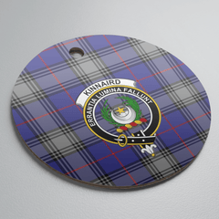 Clan Kinnaird Tartan Crest Round Ceramic Ornament NE63 Kinnaird Tartan Tartan Christmas