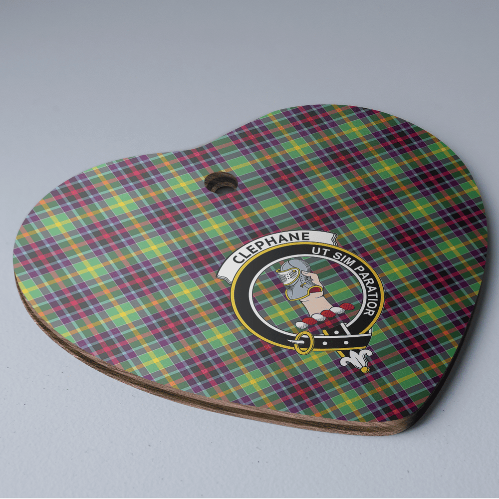 Clan Clephane Tartan Crest Heart Ceramic Ornament CM96 Clephane Tartan Tartan Christmas