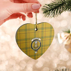 Clan Houston Tartan Crest Heart Ceramic Ornament EO67 Houston Tartan Tartan Christmas