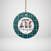 Clan Gunn Ancient Tartan Tartan Crest Gnome Round Ceramic Ornament DX51 Gunn Ancient Tartan Tartan Christmas