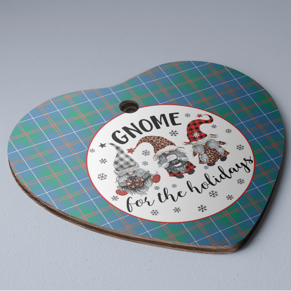 Clan MacHardy Ancient Tartan Tartan Crest Gnome Heart Ceramic Ornament HM56 MacHardy Ancient Tartan Tartan Christmas
