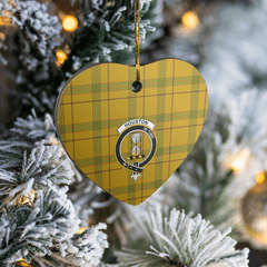 Clan Houston Tartan Crest Heart Ceramic Ornament EO67 Houston Tartan Tartan Christmas